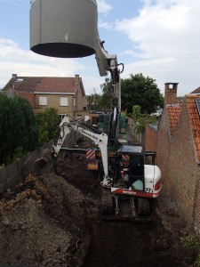 Plaatsen van regenwaterput en speciale omstandigheiden Brugge